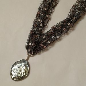 Hand Crocheted Ladder Ribbon Necklace!